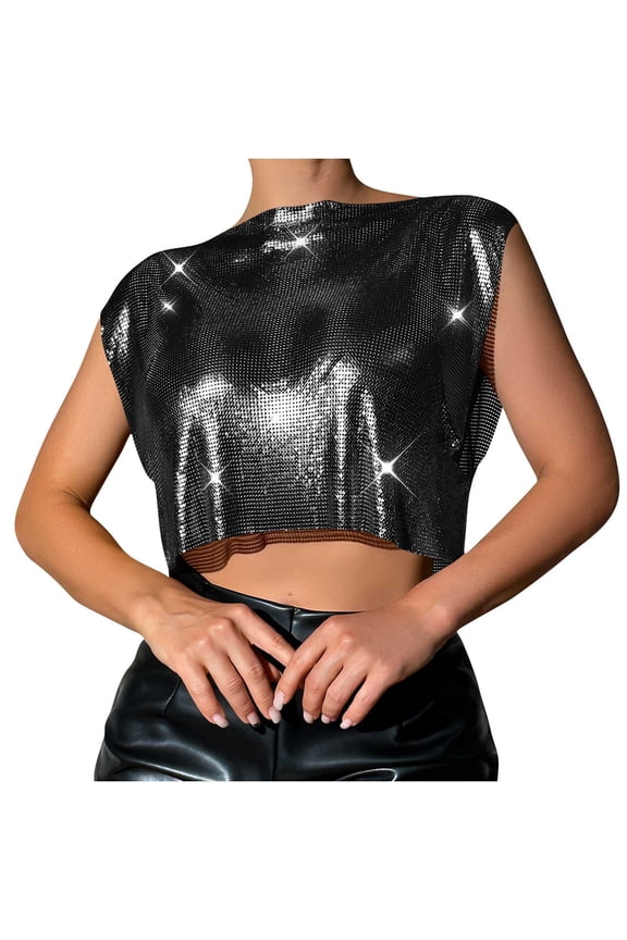 Women Blouse, Women's Open Back Diamond Body Top Backless Halter Rave Shirt Club Top