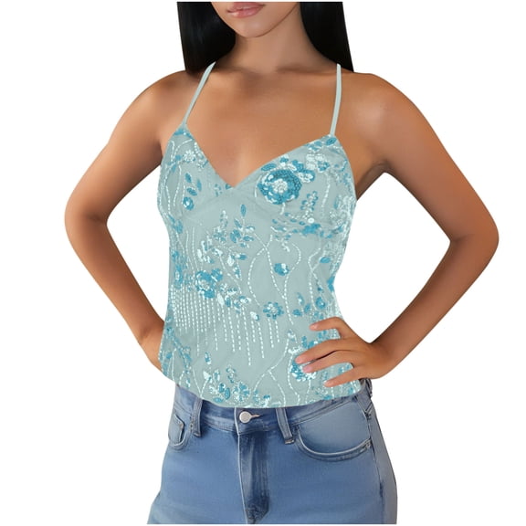 Women Blouse, Women's Ruffle Halter Neck Camisole Sleeveless Open Back Cute Party Going Out Tops