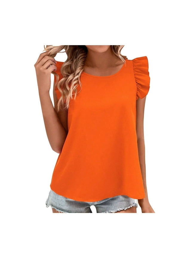Women Blouses Back Blouse off Shoulder Tops Woman's Shirts plus Size Sweater Dress plus Size Womens Long Sleeved Running Top Maternity Leotard Womens Tops M Softball Pullover V Neck Orange 2XL