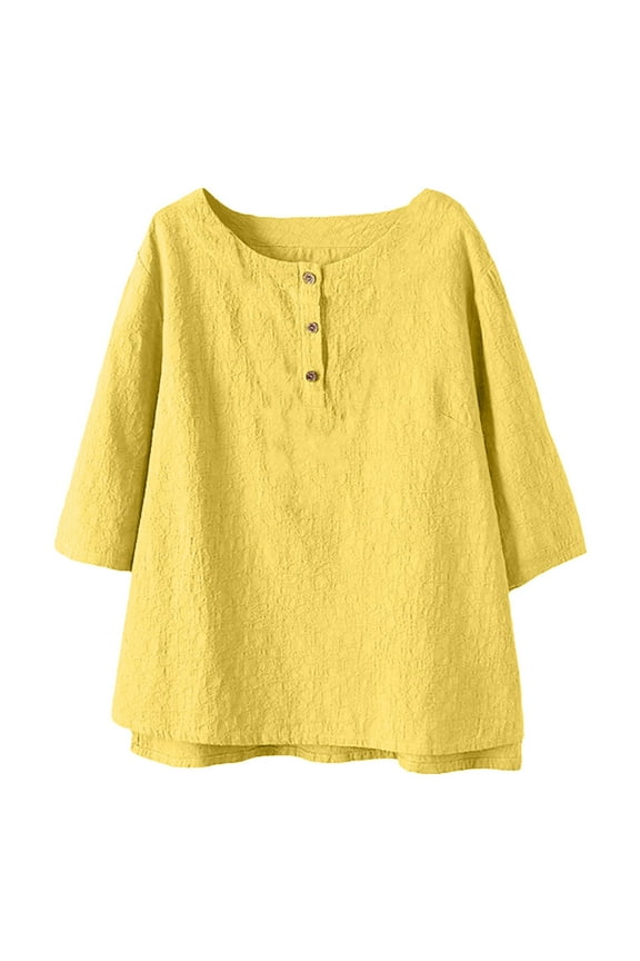 Women Blouses Cat Clothes Teens Workout Tops Women V Neck Long Sleeve Shirts Bulk Blouse Bodysuit Long Sleeve Pullover Blouse Oatmeal Color Pocket plus Shirts Dry over Top Short Yellow L