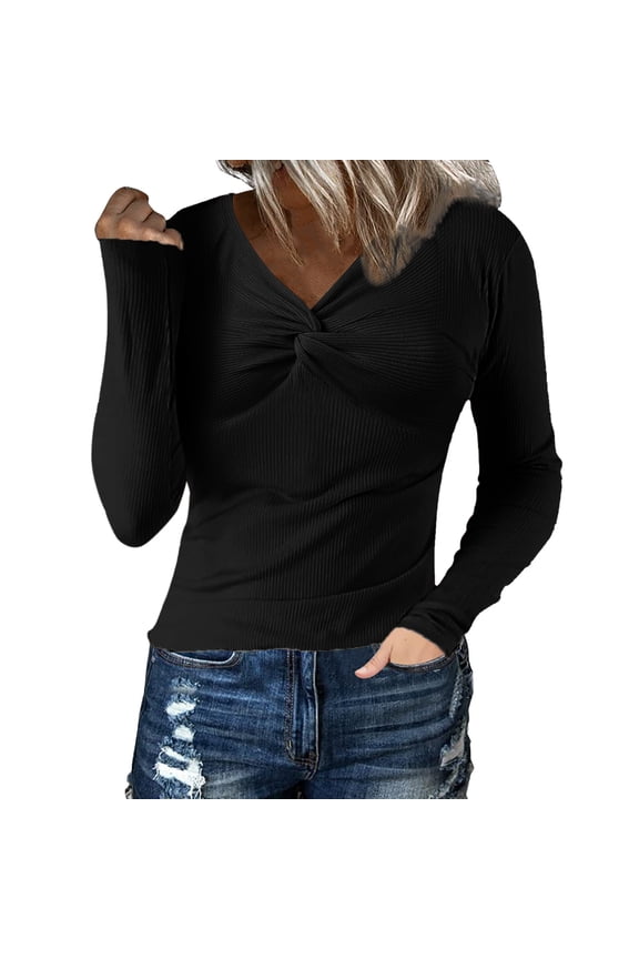 Women Blouses Chiffon Tunic Loose Long Sleeve Tees for Women V Neck Long Sleeve T Shirts Pack Peach Blouse Dressy T Shirt Top Work Shirt 6 Foam Sportswear Peach Turtleneck round Black S