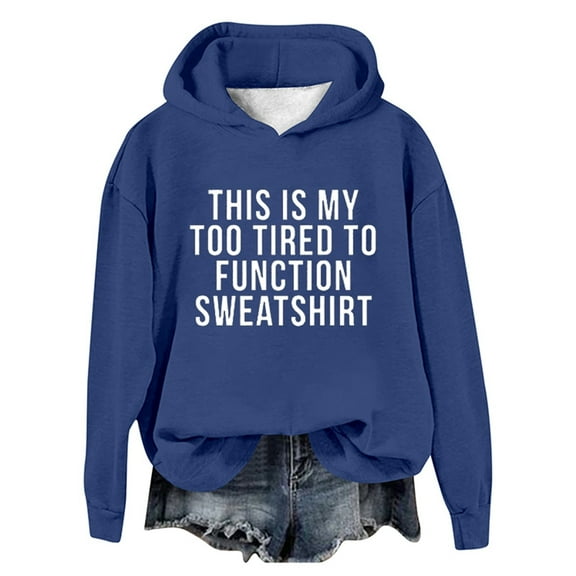 Women Blouses Christmas Hoodie Dress Cropped Long Sleeve Athletic Top Wide Neck Sweatshirt Women Scrub Star Shirt Cropped Womens Sweatshirt 2xl Tunic Womens Sweatshirts Pullover Petite Blue L