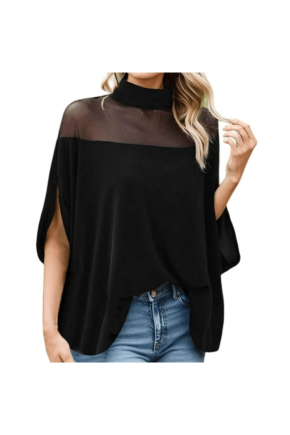 Women Blouses Cute Summer Active T Shirts Women's plus Size Winter Shirts Womens Tunics Work Petite Tops Women Workout Long Sleeve Yoga Shirt with Sleeves Sports Tights Casual Shirt Girl Black M