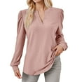 thumbnail image 1 of Women Blouses Cute Summer Sexy Long Shirts for Women Active Wear Top Set Long Sleeve Tops for Loose Fit Sleeve Chiffon Blouse Laye Shirts Petite Tops Cute Clothes Summer Girl Pink M, 1 of 6