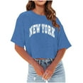 thumbnail image 1 of Women Blouses Cute Thermal Tops Dark Silk Top Top for Leggings Pack T Shirt Short Sleeve Dress Juniors Slim Fit Women Big Size Shirt Work Utility Ladies Sports Shirts Olive Long Sleeve Blue 2XL, 1 of 3