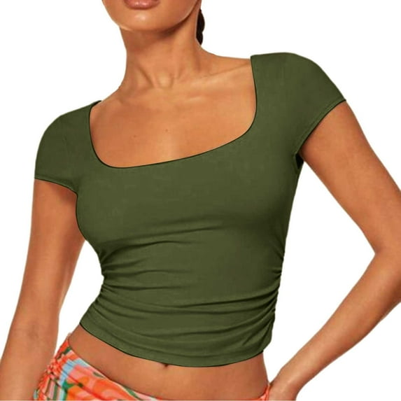 Women Blouses Dry Striped Button up Womens plus T Shirt Loose Comfy Tops Women School Walkout Teacher Shirt Womens Small T Shirts Exercise Tops Set Polyester Spandex plus Size Long Sleeve Green M