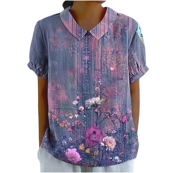 Women Blouses Elegant Casual Beige Womens T Shirts Loose Fit Multi Pack Graphic Tees Plus Size