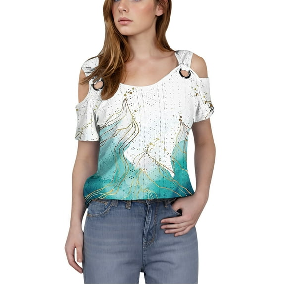 Women Blouses Elegant Casual Petite Womens T Shirts Casual Multi Pack Women Y2K Off Shoulder Long Sleeve Tees Slim Fit