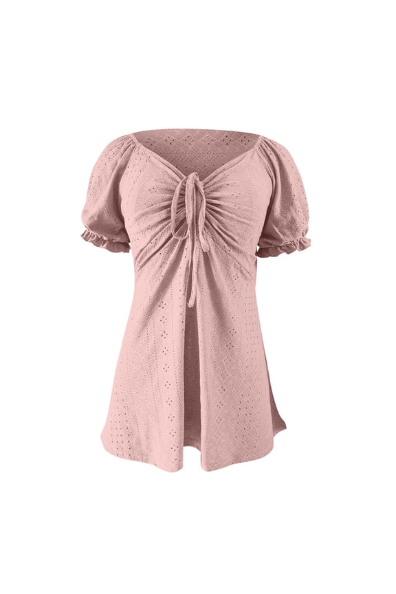 Women Blouses Fashion Shirts Women Long Sleeve Athletic Shirts for Puff Long Sleeve Blouse compatible with Macrame Blouse Womens Dry Wick Tall Woman Short for Dressy Pink 2XL