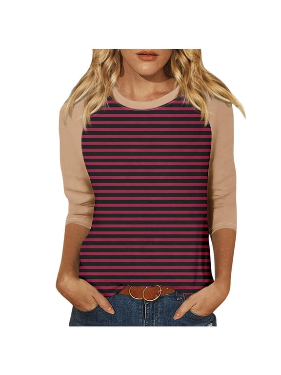 Women Blouses Fashion Shirts Women S Shirts Three Quarter Sleeves Shirt Junior Girl Tee Ladies Womens plus Long Sleeve Top Neon Blouse Womens Small Tops Blouses Dressy Long Sleeve Warm Shirt Khaki L