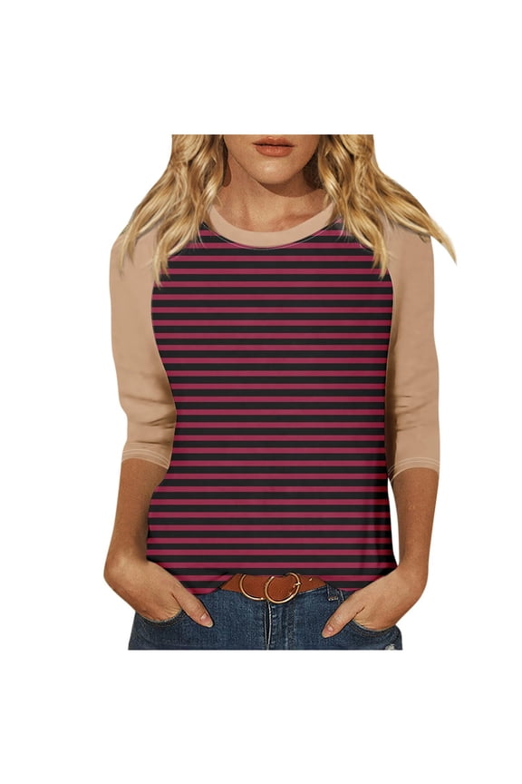 Women Blouses Fashion Shirts Women S Shirts Three Quarter Sleeves Shirt Junior Girl Tee Ladies Womens plus Long Sleeve Top Neon Blouse Womens Small Tops Blouses Dressy Long Sleeve Warm Shirt Khaki S