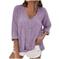 thumbnail image 1 of Women Blouses Floral Summer Top Scrub Base Layer Womens Long Sleeve Sweaters Casual Long Sleeve Scrub Shirt Layer Tunics Workout Running Shirts Womens Workout Shirt Tunic Blouse Tops Purple 2XL, 1 of 4