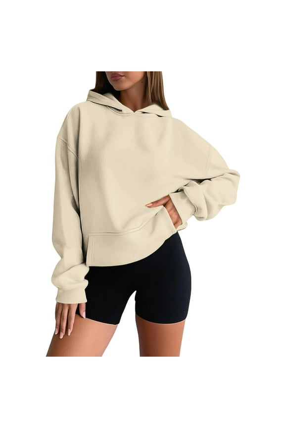 Women Blouses Hooded Zip up Sweatshirt Ladies Cowl Neck Sweatshirt Tunic Ladies Dog Sweatshirts Monkey Sweatshirts Women Medium Sweater Woolly Threads Sweat Shirt for Plane Hoodies for Beige XS