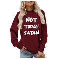 thumbnail image 1 of Women Blouses up Hoodie Womens over Sweatshirt Womens Petite Sweaters Pullover Long Zippe Sweatshirts for Women Neck Top Ladies Sweatshirts under 10 Hoodie Sweatshirt Came on Earth Wine M, 1 of 4