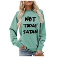 thumbnail image 1 of Women Blouses up Hoodie Womens over Sweatshirt Womens Petite Sweaters Pullover Long Zippe Sweatshirts for Women Neck Top Ladies Sweatshirts under 10 Hoodie Sweatshirt Came on Earth Light Green XL, 1 of 4