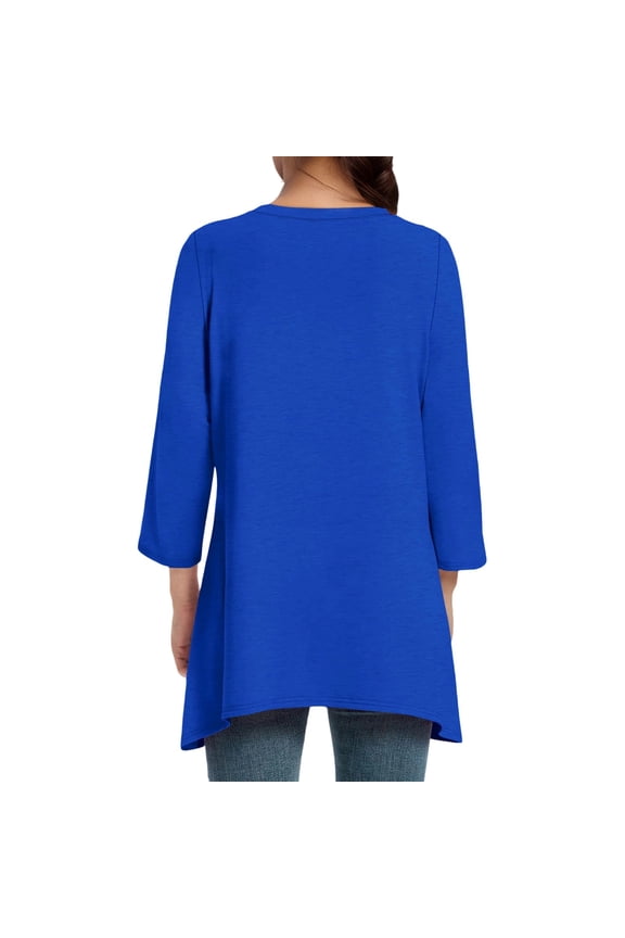 Women Blouses Keyhole Tops Womens Long Sleeve Long Sleeve Shirt Women Workout Band T Shirts for Leopard Blouses Thin Shirts Women's Tunics Full Tee Womens Work Blue 4XL