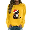 thumbnail image 1 of Women Blouses Ladies Sweatshirt Petite Christmas Shirt Women Sweatpants Sweatshirt Set Hoodies Size Small Zip up Sweatshirts Womens Half Zip Pullover Teen Hoodies Womens Oversized Hoodie Yellow L, 1 of 5
