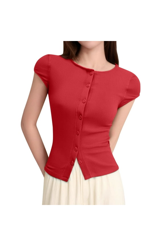 Women Blouses Lady Set under 10 Clothes Womens Camp Shirts Short Sleeve Running Short Set Pack of Long Sleeve Shirts Women Lace Casual Top Workout Thermal Womens Layering Tops Polyester Red M