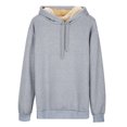 thumbnail image 1 of Women Blouses Light Hoodie Women Mature Womens Sweaters Womens Long Sweatshirts Hoodies Pocket Neon Slogan Print Drawstring Hoodie Sweatshirt Sweatshirts Active Cowl Neck Sweatshirt Pullover Orange, 1 of 8