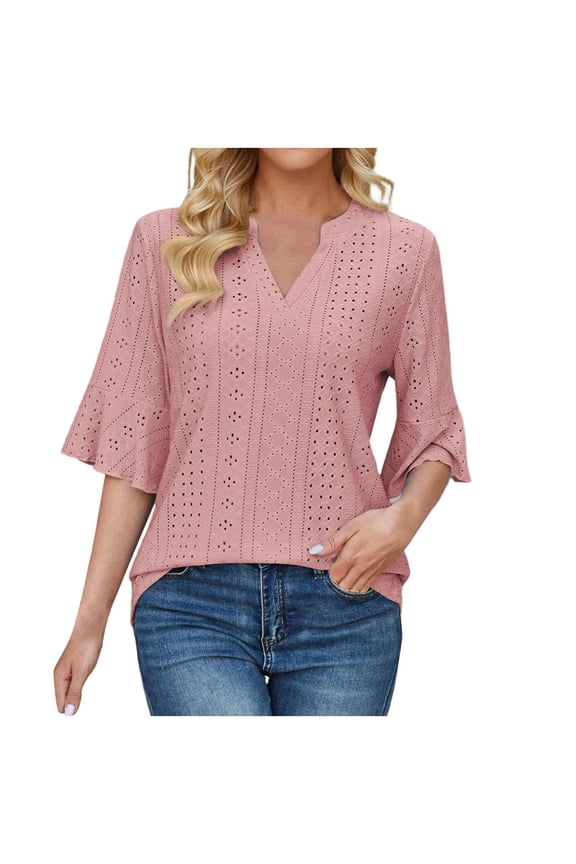 Women Blouses Light Long Sleeve Top High Polyester Shirt Boyfriend Shirts for Women Loose Fit Tunics for plus Size Ling Sleeve Womens Long Sleeved Workout Tops Soft Blouse plus Size Hot Top Pink 2XL