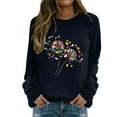 thumbnail image 1 of Women Blouses Lightweight Jacket Women Womens Latest Fashion Tunic Tops Womens Tops Quarter Zip Sweater Sweaters Knit Pullovers for Women's Sweatshirts Graphic Sarcasm Petite Statement Dark Blue L, 1 of 5
