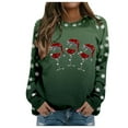 thumbnail image 1 of Women Blouses Long Tops Teen Girls Vs Sweatshirt Half Zip Hoodie Sweaters for Women Solid Petite Crop Hoodie Long Sleeve Pullover over Womens Tops French Pullover plus Size Clothes Dark Green 2XL, 1 of 4