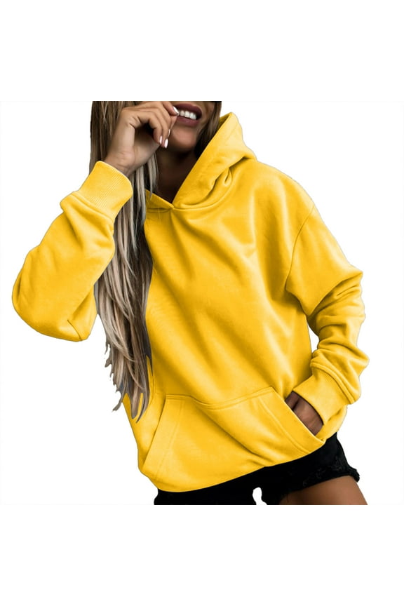 Women Blouses Neck Scrub Pullover Women Womens Sweatshirts Womens Christmas Tops with Glitter Half Zip Knit Sweater over Hooded Sweatshirt Long Top Comfy Loose Sweatshirt Sweater for Yellow L