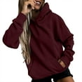 thumbnail image 1 of Women Blouses Neck Scrub Pullover Women Womens Sweatshirts Womens Christmas Tops with Glitter Half Zip Knit Sweater over Hooded Sweatshirt Long Top Comfy Loose Sweatshirt Sweater for Red 2XL, 1 of 7
