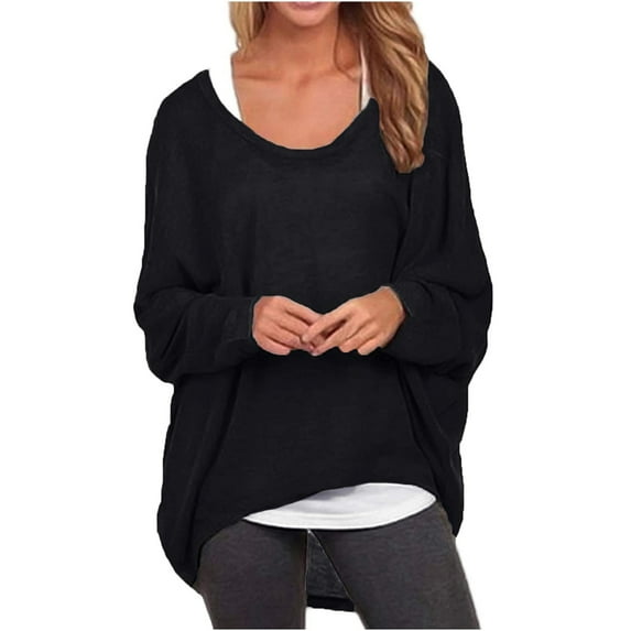 Women Blouses Shirt Womens V Neck Blouse V Neck Raglan Shirt Womens Dressy T Shirts Long Sleeve Athletic Top plus Size Graphic Tees for Women plus Size Baseball Mom Blouse Chiffon Shirts Black M