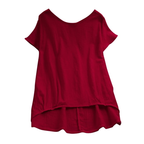 Women Blouses Smocked Women Full Sleeve Undershirt Long Sleeved T Shirts 5x Long Sleeve T Shirts Polyester Christmas Pajamas Business Tops for Dress Tunics Floral Shirt Women's Red XL