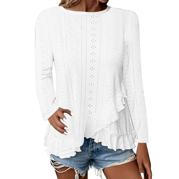 Women Blouses Striped Sleeve plus Size Long Sleeve Tops Fancy T Shirts Women Back V Neck Shirt Running Cold Shirt Fitting Long Sleeved Sleeved T Shirts Womens Button up White L