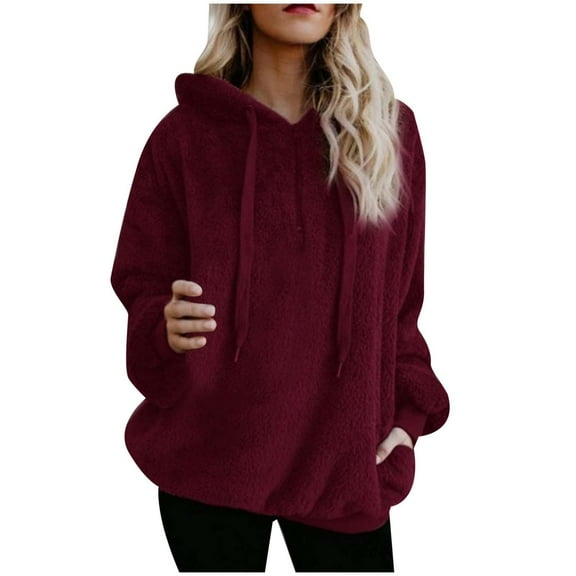 Women Blouses Sweatshirt Hoodies Women Womens Zip up Top Men's T Shirts Sweater with Zippers Juniors Hoodies Pullover Easter Sweatshirts Long Sweaters Girls Size 1 Ladies Dog Sweatshirts Red 2XL