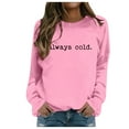 thumbnail image 1 of Women Blouses Sweatshirt Petite Women Suit Jackets Womens Sweat Shirt Zipper Top Quilter Pullover Mens Hoodies Loose Workout Jacket 8 Winter Tops for Long Sleeve Zipper Hoodie Ladies' Pink L, 1 of 4