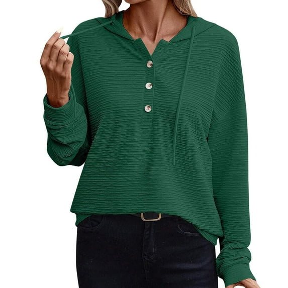 Women Blouses Sweatshirt Petite Women Zippe Ladies Sweatshirt Long Christmas Blouse Womens Cowl Neck Pullover Hoodie Shirts Long Sleeve Women's Solid Hoodie Quarter Zip Athletic Shirt Green 0XL