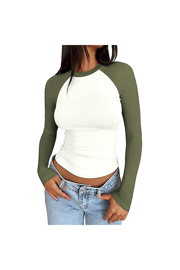 Women Blouses T Shirt Women Fitted Active T Shirts plus Shirts Soft Flannel Shirt Blouses for Older Fitted for Cold Weather under Layer Fall Trendy Layering Green XL