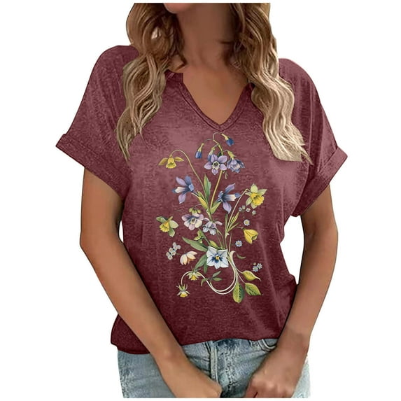 Women Blouses and Tops Fashion Plus Size Tank Tops for Women 2025 Women Tank Tops Loose Cotton Short Sleeve Button Up Shirts for Women Print Clearance Deals