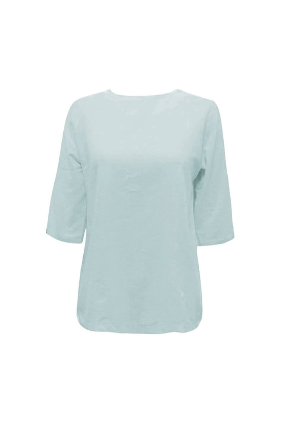 Women Blouses V Neck Blouse Puff Long Sleeve Blouse Baseball Tees for Womens Tunic Tops for Leggings Thick Long Sleeves Women Sleeves Shirts Layering Tee Tunic Solid T Shirts Sleeve Pocket Sky Blue M