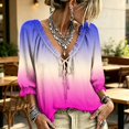 thumbnail image 1 of Women Blouses V Neck T Shirts Women's V-Neck Abstract Geometric Print Beach Vacation Clothes, 1 of 5