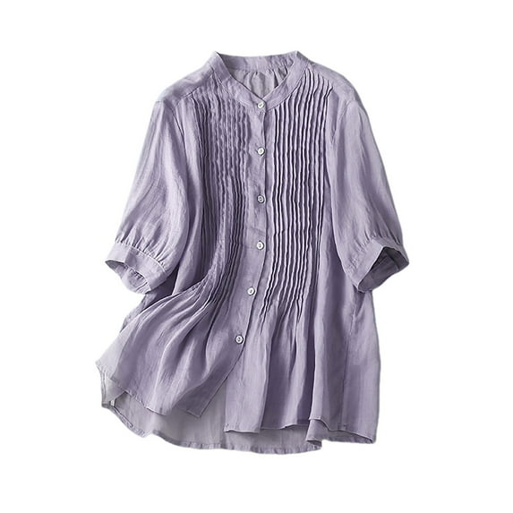 Women Blouses V Tops Women Ladies Long Sleeve Tunic Tops Lightweight Long Sleeve Ladies plus Sexy Extra Small Blouses for Layer Shirt Shirt Pack Woman for T High Neck Purple XL