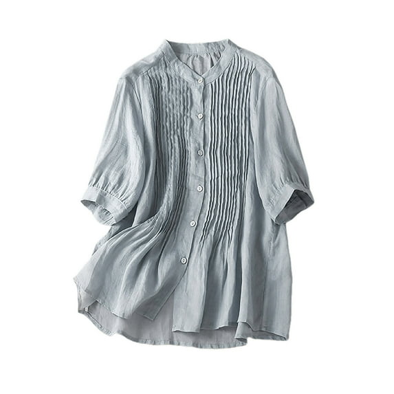 Women Blouses V Tops Women Ladies Long Sleeve Tunic Tops Lightweight Long Sleeve Ladies plus Sexy Extra Small Blouses for Layer Shirt Shirt Pack Woman for T High Neck Blue 2XL