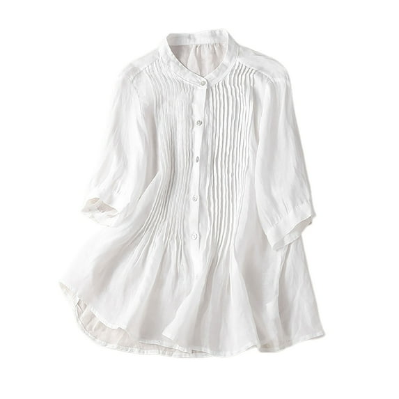 Women Blouses V Tops Women Ladies Long Sleeve Tunic Tops Lightweight Long Sleeve Ladies plus Sexy Extra Small Blouses for Layer Shirt Shirt Pack Woman for T High Neck White 3XL