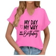 thumbnail image 1 of Women Blouses Winter Blouses for Women Long Sleeve Women's Blouse under 20 Long Sleeve Chiffon Blouse 100 Lady up Short Turtleneck Button down Shirt Ladies Tops plus Size Hot Pink 2XL, 1 of 4