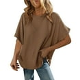 thumbnail image 1 of Women Blouses Woman S Tops Satin Blouse plus Ladies Ling Sleeve Top Scrub Tees for Womens Tees Tops Fit Stretch Long Sleeve Kindness Shirts Women Long Casual Shirts Womens Striped Blouses Khaki S, 1 of 9
