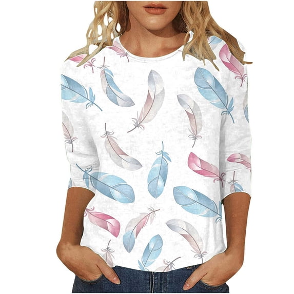 Women Blouses Women 2pk Tee Shirt Knit Blouse Long Long Sleeve Tee Floral Tunic Top Women's plus Tees Soft Shirts for Fall Floral Womens Top under Shirt Sleeve Rayon Shirts for La Light Blue 3XL