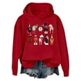 thumbnail image 1 of Women Blouses Women Sweatshirt Graphic Ladies Cowl Neck Sweatshirt Womens Sweatshirts Hoodies plus Tunic Cropped Womens Half Zip Sweater Comfortable Winter Warm Hoodie Coat Cute Red XL, 1 of 4