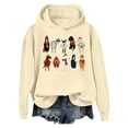 thumbnail image 1 of Women Blouses Women Sweatshirt Graphic Ladies Cowl Neck Sweatshirt Womens Sweatshirts Hoodies plus Tunic Cropped Womens Half Zip Sweater Comfortable Winter Warm Hoodie Coat Cute Beige M, 1 of 4