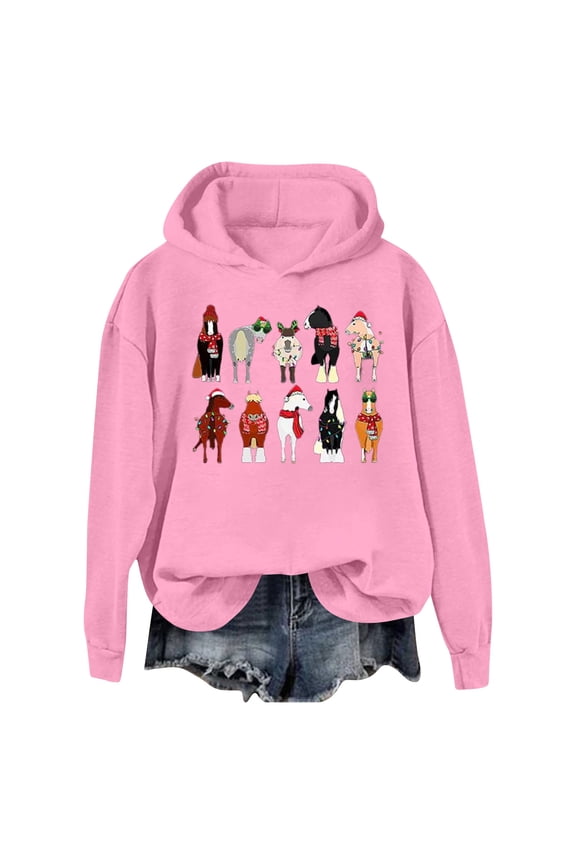 Women Blouses Women Sweatshirt Graphic Ladies Cowl Neck Sweatshirt Womens Sweatshirts Hoodies plus Tunic Cropped Womens Half Zip Sweater Comfortable Winter Warm Hoodie Coat Cute Pink 2XL
