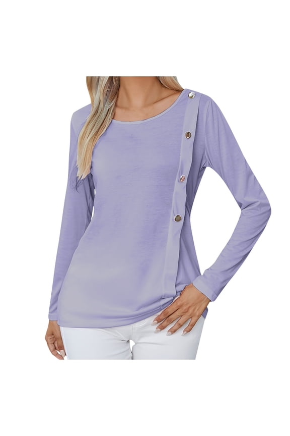 Women Blouses Women Vacation Shirts Cold Weather under Layer Tops Dressy Woman's Half Sleeve Shirt V Neck T Shirt Dress Top Blouse Oatmeal Extra Long Short Sleeve T Shirts for Ladies Long Purple 2XL