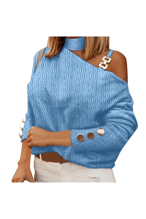 Women Blouses Women's Fall Sweaters Plain Blouses Women Light V Neck Hoodies plus Size Silk Button down Shirts Short Shirt Teen Girl Compression Warm Shirt Ladies Medium Bulk Store Blue XL