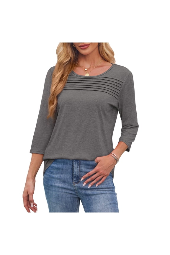 Women Blouses Womens Casual Tops Summer Dressy Women Blouses Ladies Dress Shirts Extra Long Short Sleeve T Shirts for Womens Loose Fitting Tee Short Tops for Casual Ladies Neck Tees GY1 XL